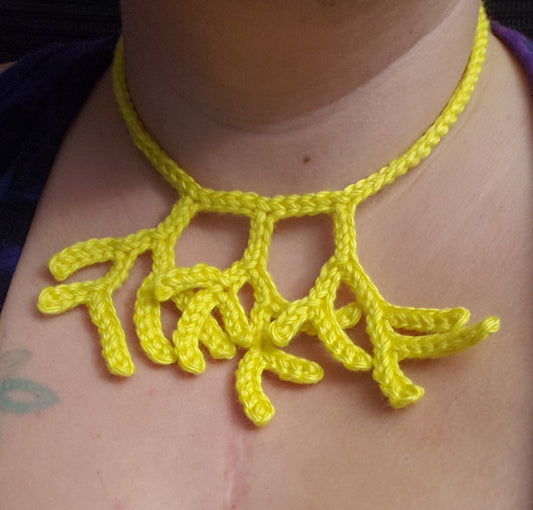 Crochet Coral Necklace
